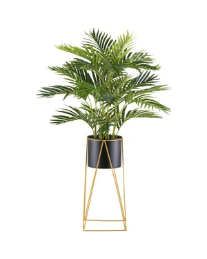 Kopu ® kunstplant kentiapalm 24 bladeren 110 cm met metaal standaard