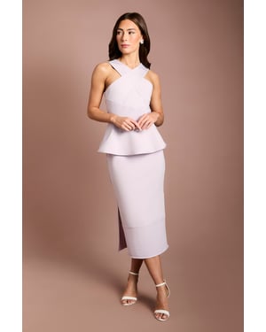 Cross Neck Bandage Column Dress