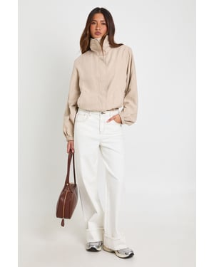 Funnel Neck Elasticated Waist Jacket