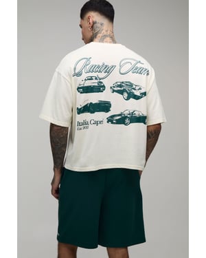 Tall Oversized Boxy Italia Capri T-Shirt & Baggy Short Set