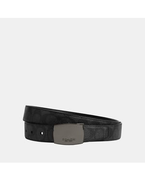 Boxed Plaque And Harness Buckle Cut-To-Size Reversible Belt 30 Mm