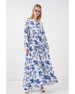 Gepubliceerd V-hals Maxi Jurk