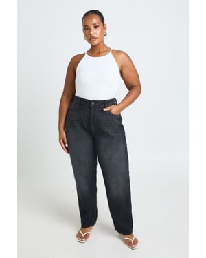 Plus Basics High Waist Mom Jean