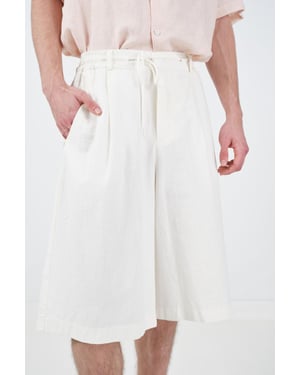 Avslappnade Chino-shorts med dragsko i midjan