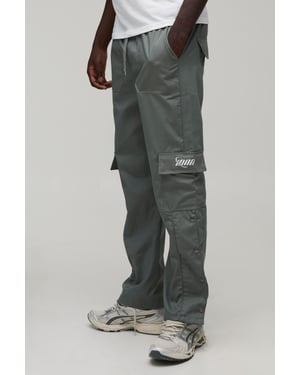 Straight Leg Cargo Popper Hem Ripstop Branded Trouser