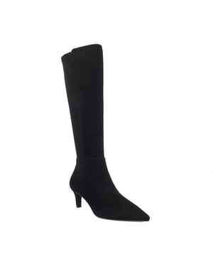 Dune Ladies Sultry - Leather Knee High Kitten Heel Boots