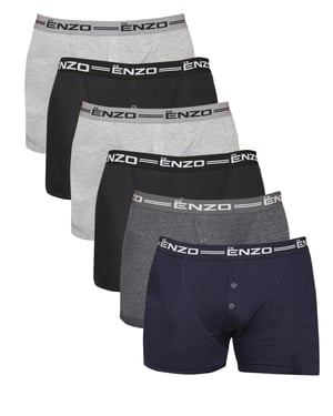 Enzo | 6 Pack Mens Boxers Assorted