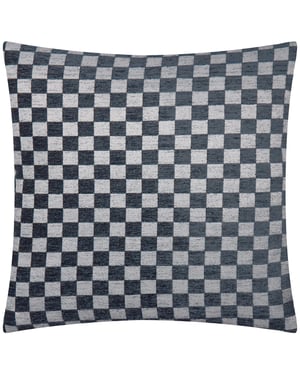 Hoem Larro Chenille Checkerboard Feather Filled Cushion