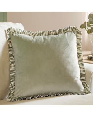 Wylder Solene Ruffle Matte Velvet Polyester Filled Cushion