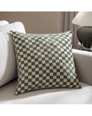 Hoem Larro Chenille Checkerboard Cushions
