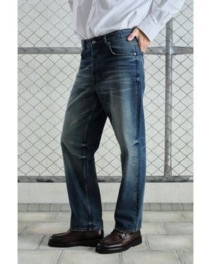 Herr Mid Waist raka jeans