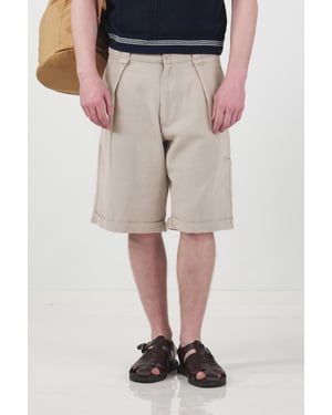 Höga midjevida chinoshorts med fickor