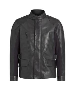 Belstaff Mailstrom Zwarte Leren Motorjas