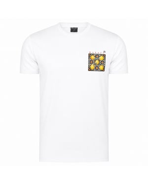 Ballin Est. 2013 T-shirt SS Orange Ryggtryck Vit