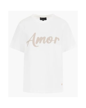 Elvira Collections T-shirt amor off-white