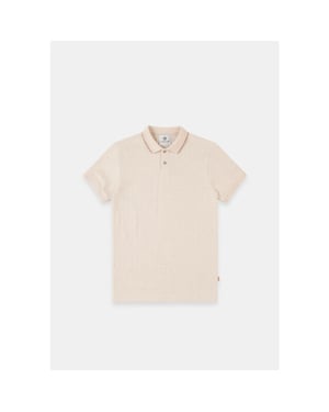 Gabbiano Polo, korte mouw met structuur beige