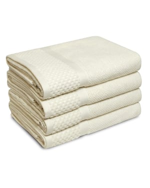 Phlox Soft popcorn handdoeken 70x140 cm set van 4 100% katoen 500 g/m2 -
