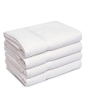 Phlox Soft popcorn handdoeken 70x140 cm set van 4 100% katoen 500 g/m2 -