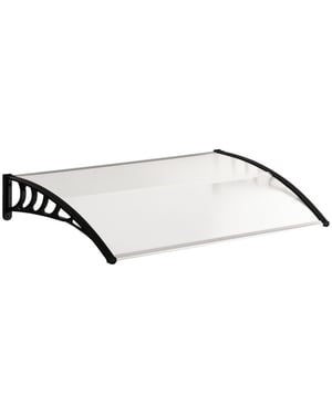 4goodz Deurluifel afdak 89x122x24 cm met uv-, regen- en zonbescherming