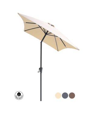 4gardenz ® parasol rechthoek 150x250cm kantelbaar balkonparasol creme