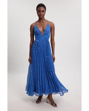 Beaded Embellished Full Maxi Dress