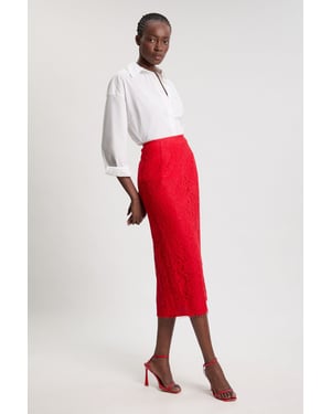 Lace Woven Midi Skirt