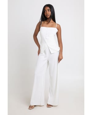 Bandeau Tailored Wide Leg Jumpsuit
