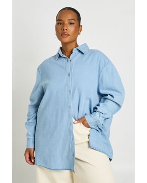 Plus Chambray Oversized Shirt