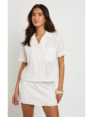 Broderie Boxy Short Sleeve Shirt