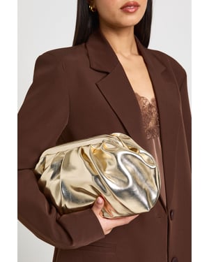 Metallic Slouchy Clutch Bag