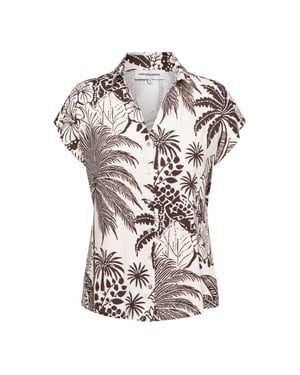 &Co Woman &co women blouse valetta choco duo chocolate