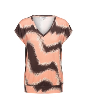 &Co Woman &co women top lucia zigzag chocolate multi