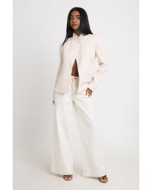 High Fastening Wrap Blazer