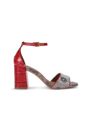 Kurt Geiger London Leather Square Block Heel Sandals
