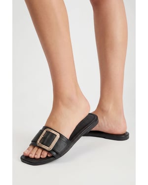 Wide Fit Oversized Buckle Sliders