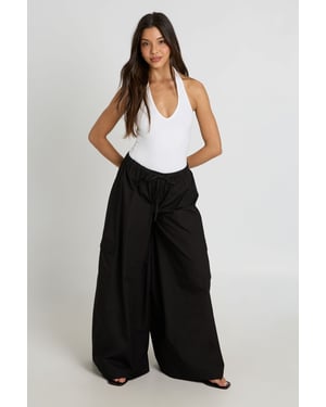 Cotton Poplin Cargo Trousers