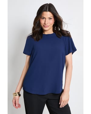 Basic Crew Neck Chiffon T-Shirt