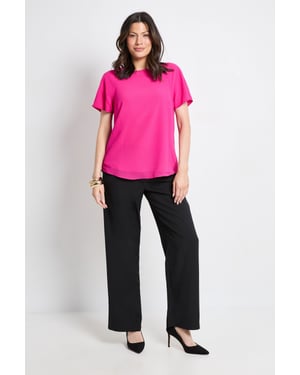 Basic Crew Neck Chiffon T-Shirt