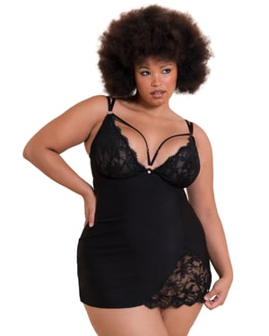 St048320 Scantilly By Curvy Kate Embrace Wired Deep Plunge Chemise