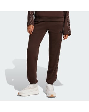 Seasonal Essentials French Terry 3-Stripes Leopar Desenli Eşofman Altı