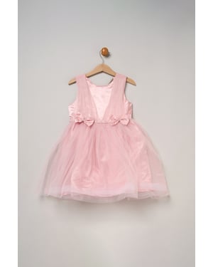 Tulle Dress with Rhinestone and Bows