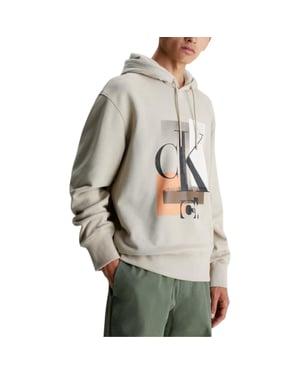 Calvin Klein Mens Hoodies BEH Connected Layer Pullover Classic Hooded