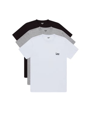 Lee - 3-pack - Zwart/Grijs/Wit