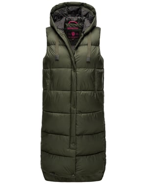 Marikoo Sayorii dames winterbodywarmer – lang, warm & met capuchon