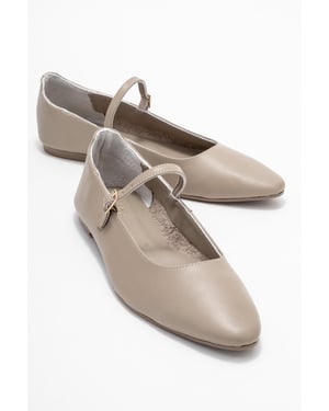 Lara Leren Mary Jane Platte Schoenen