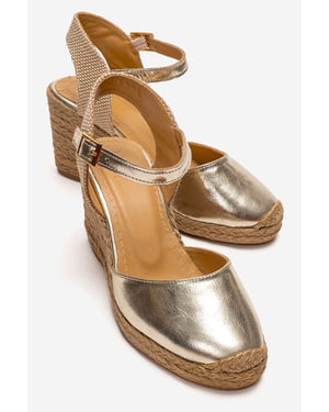 Sinta Suède Leren Platform Espadrille (Dames)