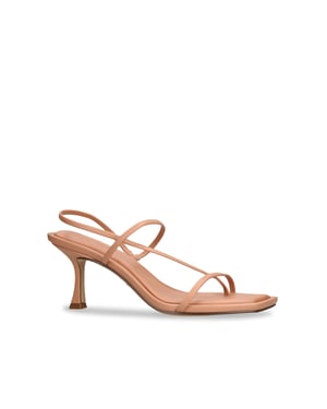 Satin Locke Tan Sandals