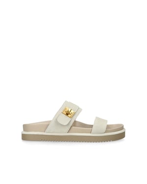 Suede Take Two Beige Suede Sandals