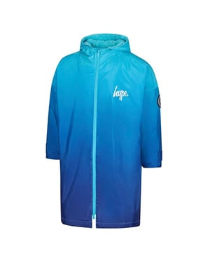 Blue Fade Boys Dry Robe Jacket Warm Changing Swim Outdoor Coat