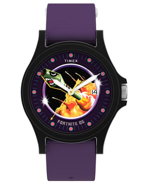 Timex X Fortnite Acadia Heren Horloge Paars TW2Y46300